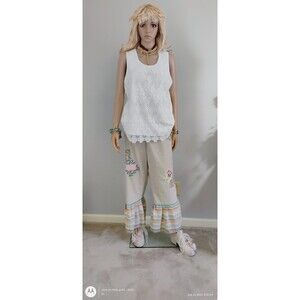 Custom Designer Bloomer Pants Hippie Flowers Loose Shabby Chic Pants